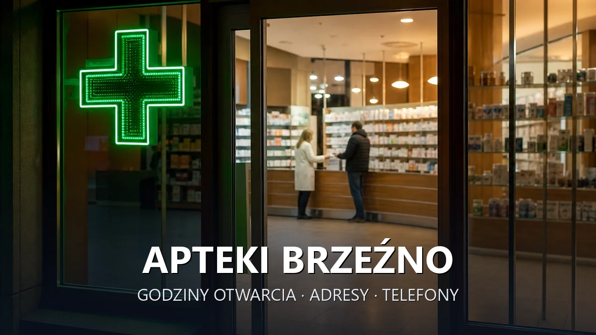Apteki Brzeźno, gmina Krzymów, powiat koniński - adresy, telefony, godziny otwarcia